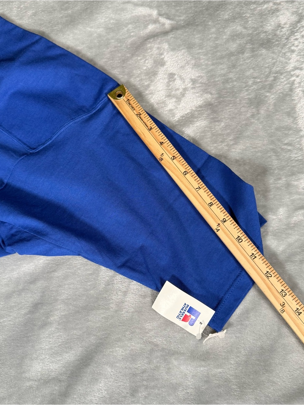 Russell Athletic Football T Shirt Mens L Slim Tall Fit Made In USA NEW 90s - Picture 11 of 11